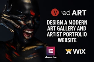 design a modern art gallery selling and artist portfolio website