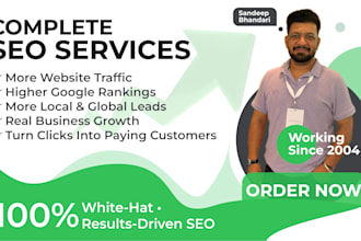 do complete SEO on page, technical, off page for top rankings