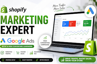 shopify marketing expert, google ads setup and high converting campaigns