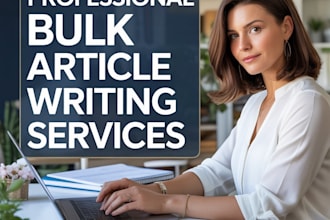 write bulk SEO articles or blog posts