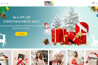 design 7 figure gift shopify store holiday gift shopify store gift website