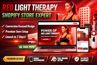 build a high converting red light therapy shopify store website