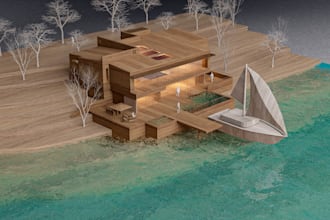create wooden maquette style renders for your concepts