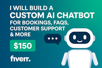custom ai chatbot for booking faq etc