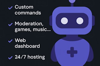 create an advanced discord bot with games and web dashboard