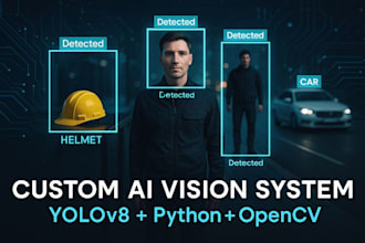 build custom ai vision system or object or face recognition python yolo opencv