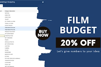 draft a professional film budget using movie magic