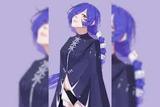 draw your oc and anime character in my art style