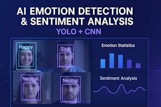 create emotion detection and sentiment analysis tool using ai python yolo CNN