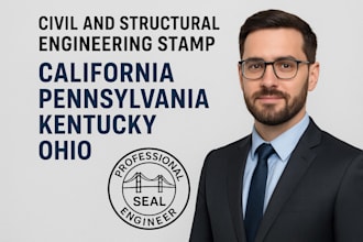 civil and structural engineering stamp california pennsylvania kentucky ohio
