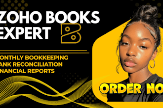 manage zoho books monthly bookkeeping, bank reconciliation and financial reports