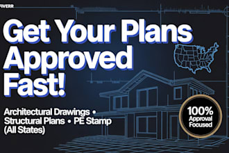do architectural drawing and pe stamp for all the states in usa