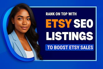 create etsy products, stan store, SEO listings and planners