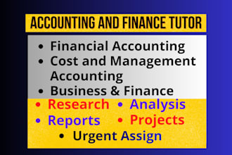 be accounting finance business assign tutor