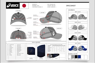 design professional cap tech packs for streetwear beanies and bucket hats