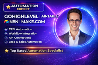 build gohighlevel and airtable workflow n8n make com automation workflows