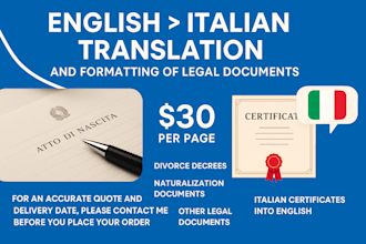 translate your certificates for italian citizenship