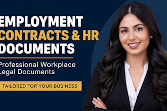 draft employment contracts, HR letters and legal workplace documents