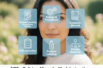 write standard operating procedures, sops, policies, manual, work instructions