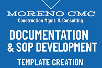 provide documentation and sop development for construction contractors