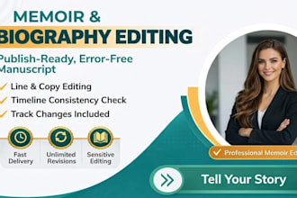 proofread and edit your nonfiction memoir or biography manuscript