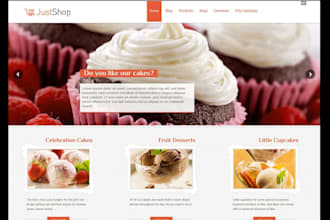 design cake shopify store dessert store pastries store bakery store cake website