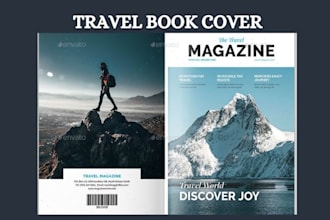 design travel book cover itinerary planner tour guide journal cover