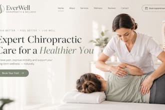 build wix chiropractor website wellness clinic medical spa beauty clinic website