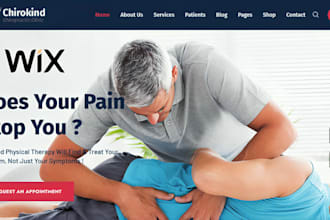build wix chiropractor website wellness clinic medical spa beauty clinic website