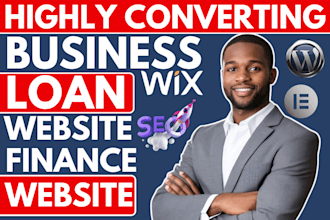 design a responsive business loan website with loan calculator, finance website