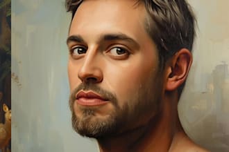 paint a real oil painting on canvas
