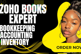 setup zoho books, do bookeeping, accounting, inventory using zoho books