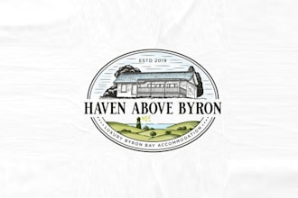 do awesome tasteful logo for luxury accommodation byron bay