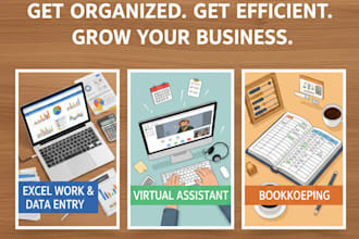 do accurate bookeeping, accounting, tally, virtual assistant tasks