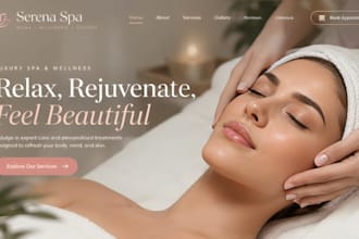 design wix spa website beauty website skin care website massage center website