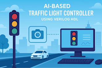 ai based traffic light controller using verilog hdl and python automation