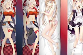 draw custom anime darkimakura body pillow fanart vtuber oc sfw nsfw art