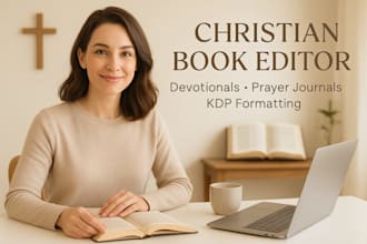design and format a christian prayer journal or devotional book for amazon KDP