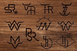 design a custom western cattle brand logo for your ranch