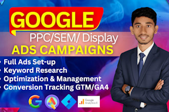 setup google ads PPC, search adwords PPC and SEM ads campaigns