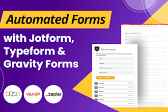create professional typeform, jotform, google forms with automation