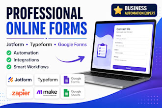 create jotform, typeform, google form, cognito form with automation