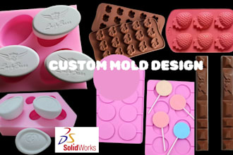 do 3d silicone mold cad design for soap, chocolate, candy, candle plastic mold