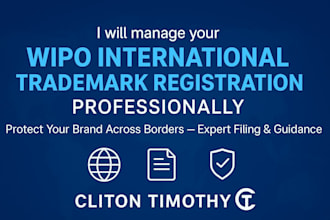 manage your wipo international trademark registration professionally