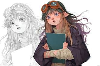 draw your characters and fanart in semi realistic art