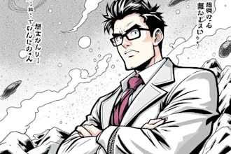 draw professional custom manga page