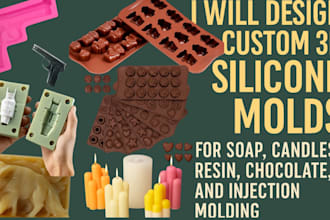 do custom 3d silicone molds for soap candles resin chocolate and injection