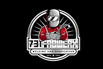 design modern welding and custom fabrication logo