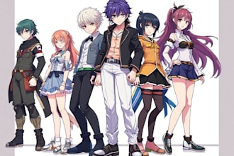 draw anime, manga or game characters