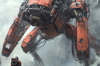 draw mecha vector art for your character
